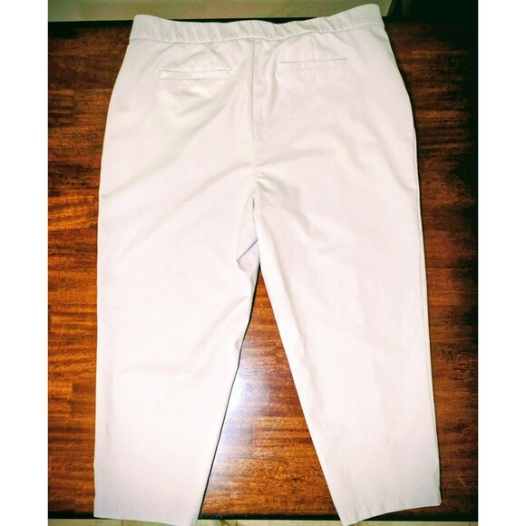 Lands' End‎ Size 20W Khaki High Rise Straight Leg Front Seam Chino Pants - Picture 2 of 7
